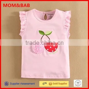 Fashion Summer Embrodery Design Mom and Bab Latest Shirts for Girls thumbnail-1