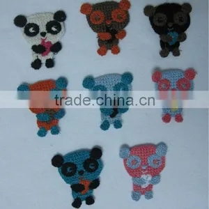 Machine Cotton Crochet Bear Animal Applique thumbnail-1