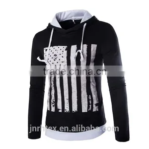 Mens Custom Cotton Blend Long Sleeve Print Jacket Sweatshirt Hoodies thumbnail-5