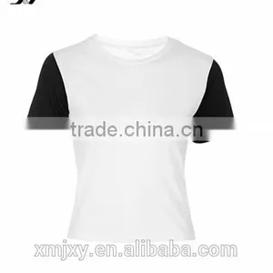 2017 100% Cotton Comfortable Hit Color Basic T Shirt for Woman OEM Service thumbnail-1