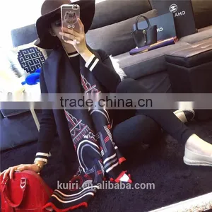 Scarf Brand Women Cashmere Shawl Pink Sailboat Printed Winter Warm Ladies Femme Female Pashmina Design Silk Cape thumbnail-3