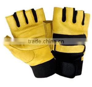 Weight Lifting Gloves, Yellow Fitness Gloves thumbnail-1