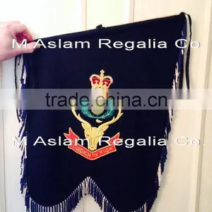 Hand Embroidered Bullion Wire Pipe Banner , Military / Highlander Banner thumbnail-1