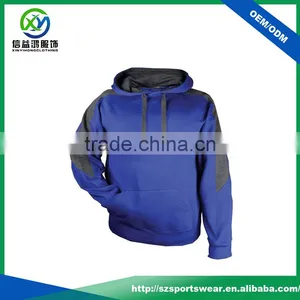 Top Quality Polyester / Cotton Blue With Dark Gray Running Hoodie thumbnail-1