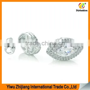 2017 Hot Lip Set Auger Inlay Zircon Willow Serging Stud Earrings thumbnail-2