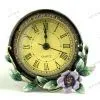 Home Decorated Clock With Flower thumbnail-1