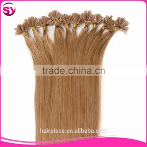 Different Color Fashion Style Pre-bonded Hair 8A Grade Straight Brazilian Virgin Hair U Tip Hair in Extension thumbnail-1