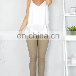 Latest Tops Designs Girls Ruffle Halter Halter Neck Tops Wholesale thumbnail-2