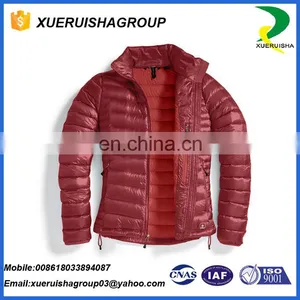 Wholesale Ultra Light Reversible Leather Goose Down Jacket thumbnail-3