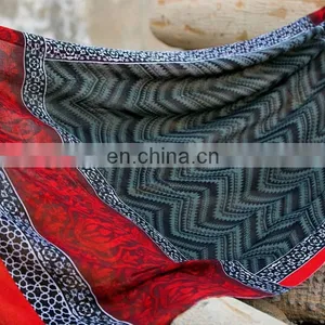 Shawls - Hand Painted Laced Chiffon Silk Lady's Shawls thumbnail-1