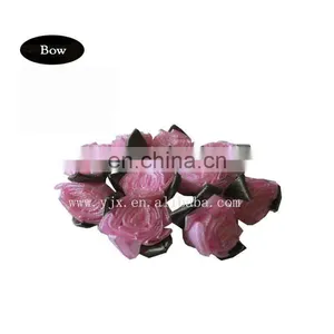Mini Pink Artificial Ribbon Flowers for Wedding Accessory thumbnail-1