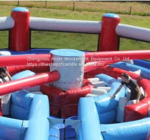 Giant Round Inflatable Knock Out Race Challenge Obstacle Course Equipment for Kids and Adult thumbnail-3
