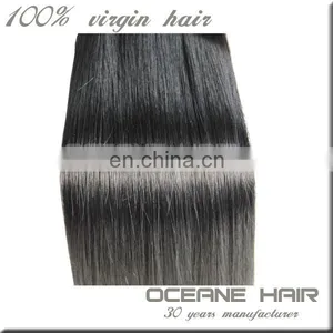 Full Cuticle Soft Thick Double Drawn Weft Wholesale Unprocessed Virgin Indian Hair Buy Human Hair on Line thumbnail-1