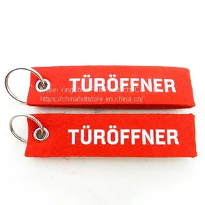 Promotional Custom Logo Printed Felt Keychain thumbnail-1