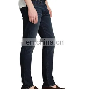 Diznew Custom Large Size Men's Dark Blue Straight Denim Fabrics Jeans thumbnail-5