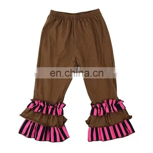 Toddler Baby Girls Icing Ruffle Leggings Pants Cotton Tights Active Trousers 3 Pleats thumbnail-3