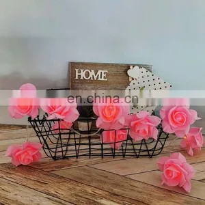 For Valentine's Day Wedding Decorative String Light Rose Battery Operated 10 LED Warm White Flower String Light thumbnail-5