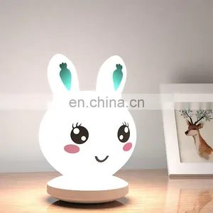 Led Rabbit Night Light USB for Children Baby Kids Gift Animal Cartoon Decorative Lamp Bedside Bedroom Living Room thumbnail-1