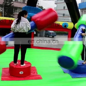 6 in 1 Inflatable Football Dodgeball Area Joust Twister Baseball Bounce House Field Cage Volleyball Game Court For Adult thumbnail-1