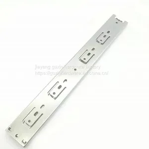 GXS4512 High Quality 45mm Width Rough Surface With Line 3 Fold Ball Bearing Drawer Slide Furniture Channels thumbnail-1