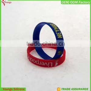 2016 Eco-friendly Custom Embossed/imprinted/printed Logo Silicone Wristband / Silicone Bracelet / Rubber Bracelet thumbnail-1