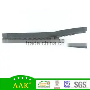 Plastic Top Stopper Grey Tape Open End X Type Zipper for Jacket Outwear thumbnail-3