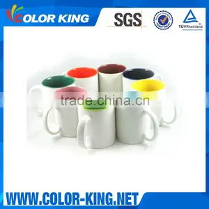 Top Sale 11OZ Cheap Inner Colorful Blank White Ceramic Sublimation Mug thumbnail-3