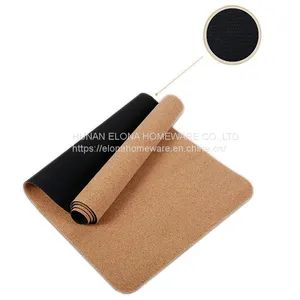 Rubber Cork Yoga Mat Eco Friendly Non Slip Natural Factory Price Custom OEM Logo Printing thumbnail-4