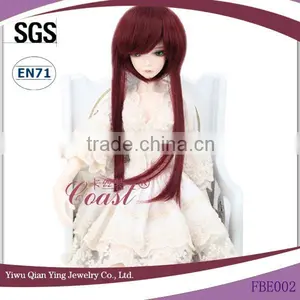 Red Wine Color Adorable Baby Doll Hair Wigs Many Color Can Made thumbnail-1