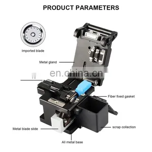 FTTH Fiber Optic Cutting Optical Fiber Cleaver Cutter High Precision Single Mode Metal Cleavers thumbnail-4