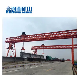 Truss Type Double Beam Rail Traveling Gantry Crane With Electric Winch for Concrete Construction thumbnail-3