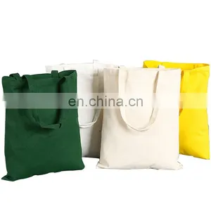 Large Plain Cotton Tote Bags Custom Logo Printing Canvas Beach Tote Bag for Traveling thumbnail-4