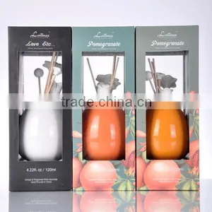 120ml Home Fragrance Aroma Reed Diffuser With Ceramic Bottle and Clay Decoration SA-0040 thumbnail-1