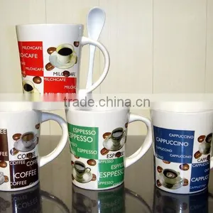 Ceramic Coffee Cup With Spoon thumbnail-1