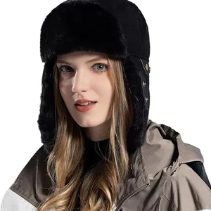 Winter Trapper Hats Ear Flaps Ushanka Trooper Hunting Hat Outdoor Ski Snow Windproof Cap thumbnail-2