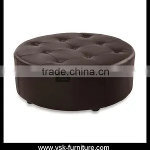 OT-105 Living Room Synthetic Leather Pouf With Buttons thumbnail-1