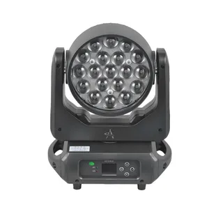 RS19 19x15W Eye B-eye Zoom Wash Beam Focusing DMX Pixel Control 4in1 RGBW LED Zoom Moving Head Wash Lights thumbnail-1