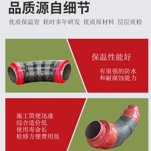 High-density Polyethylene Plastic Outer Protection Polyurethane Foam Prefabricated Direct Buried Insulation Pipe Fittings thumbnail-4
