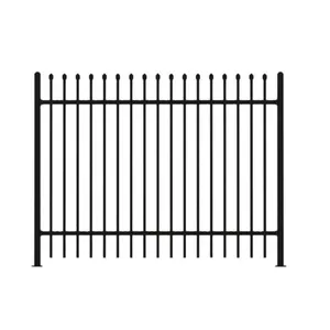 Wholesale Black Powder Coated W Pale Steel Palisade Security Fencing Waterproof Backyard Fence thumbnail-1