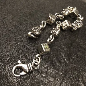 925 Sterling Silver Bracelets for Women Men Fine Accessories Trend Vintage Flower Pattern Pendant Bracelet Party Jewelry Gift thumbnail-1