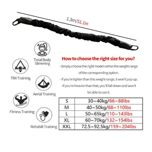 Bungee Fitness Set Yoga Bungee Cord Rope Resistance Air Dance Rope Exercise Fitness Home Gym Professional Training Equipment thumbnail-4