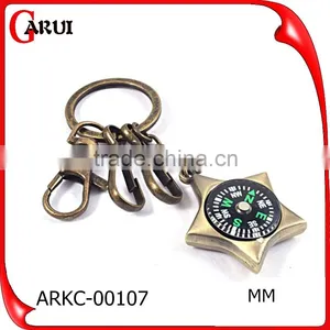 Factory Direct Sales Custom Metal Compass Keychain thumbnail-1
