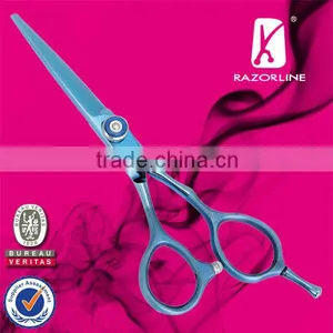 R1X/Blue Sandblasted Handles/Hair Salon Scissors/titanium Scissors thumbnail-1