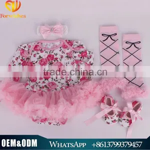 2016 New Style Wholesale Baby Romper 0-12 Month Child Tutu Dress Baby Romper Set thumbnail-1