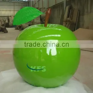 Stainless Steel Garden Put Polished Apple Sculpture thumbnail-1