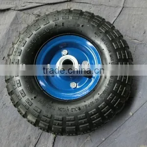 Garden Cart Rubber Wheel 10"x4.10/3.50-4 Rubber Tyre thumbnail-3