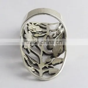 Antique Filigree Design Ring, Silver Jewellery India, Online Silver Jewellery thumbnail-4