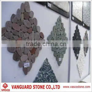 Natural Pebble Cobble Stone Mat Carpet thumbnail-1