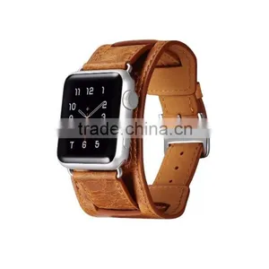 ICARER Double Bukle Genuine Leather Watch Band For 38mm Apple Watch Bracelet With 3 Wear Method With Watchband Connector MT-4831 thumbnail-3
