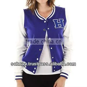 Women Varsity Jacket Letterman Baseball Jacket thumbnail-1